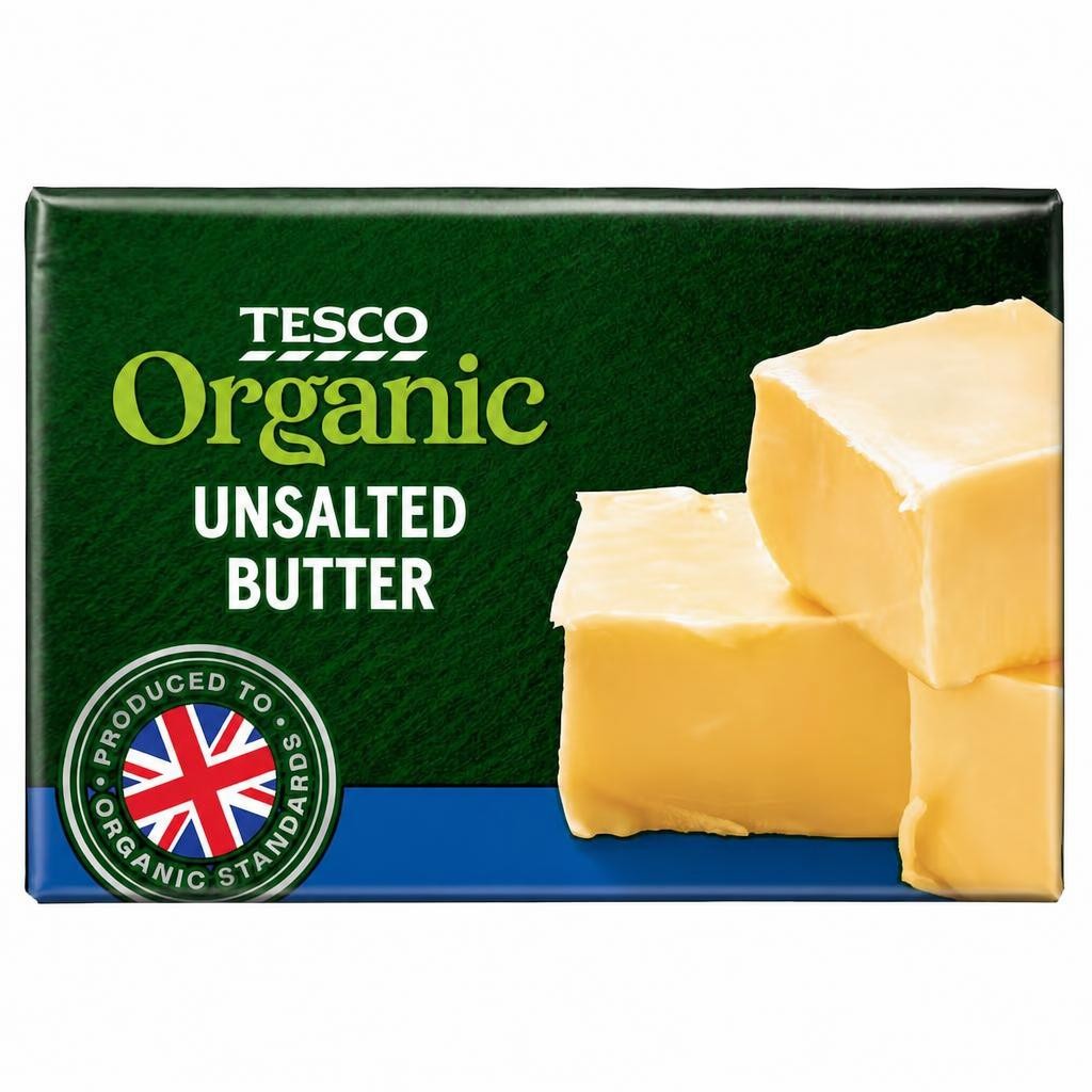 Tesco Organic Unsalted Butter 250G