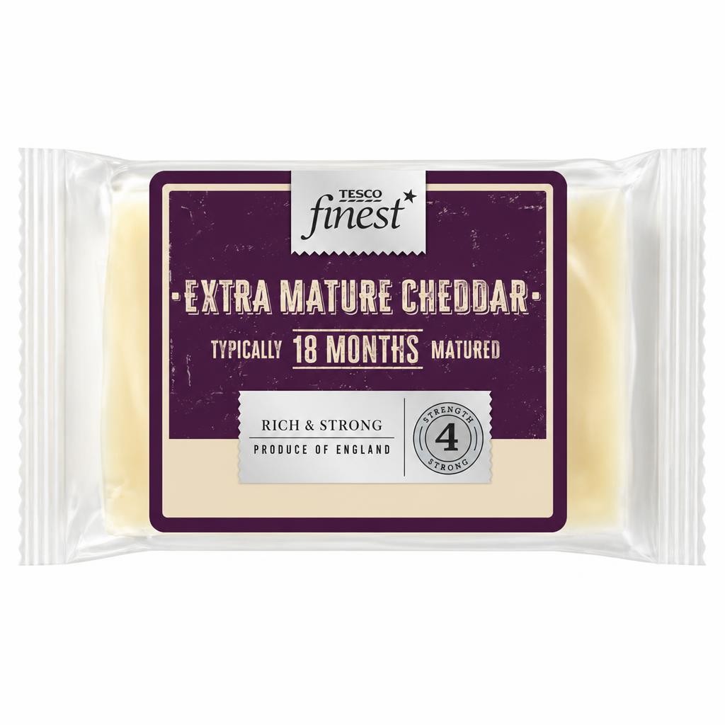 Tesco Finest Extra Mature English Cheddar Cheese 350G