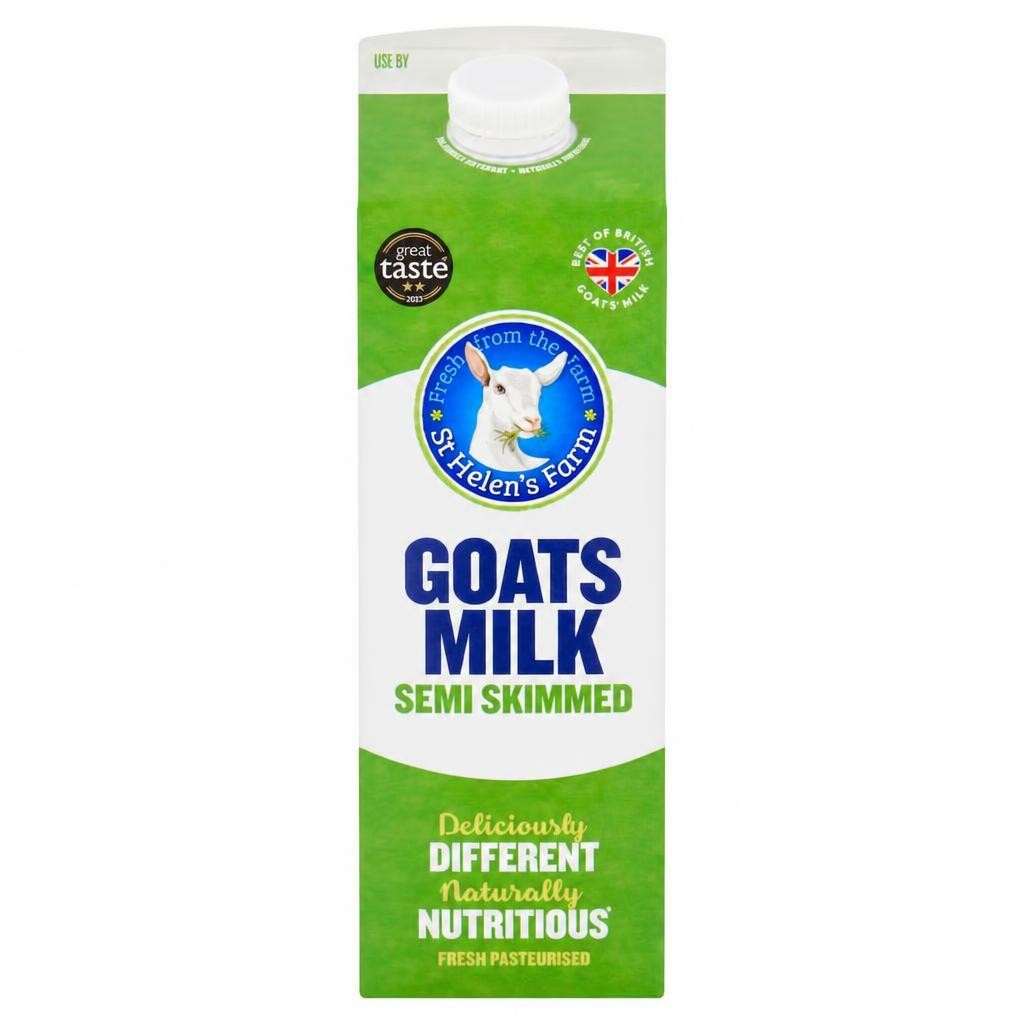 St Helen's Fresh Semi Skimmed Goats Milk 1 Litre