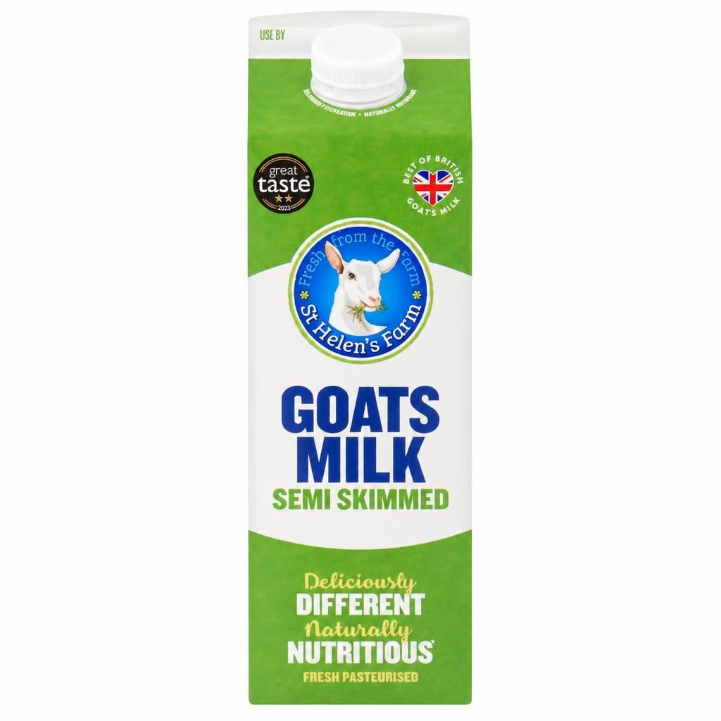 St Helen's Fresh Semi Skimmed Goats Milk 1 Litre