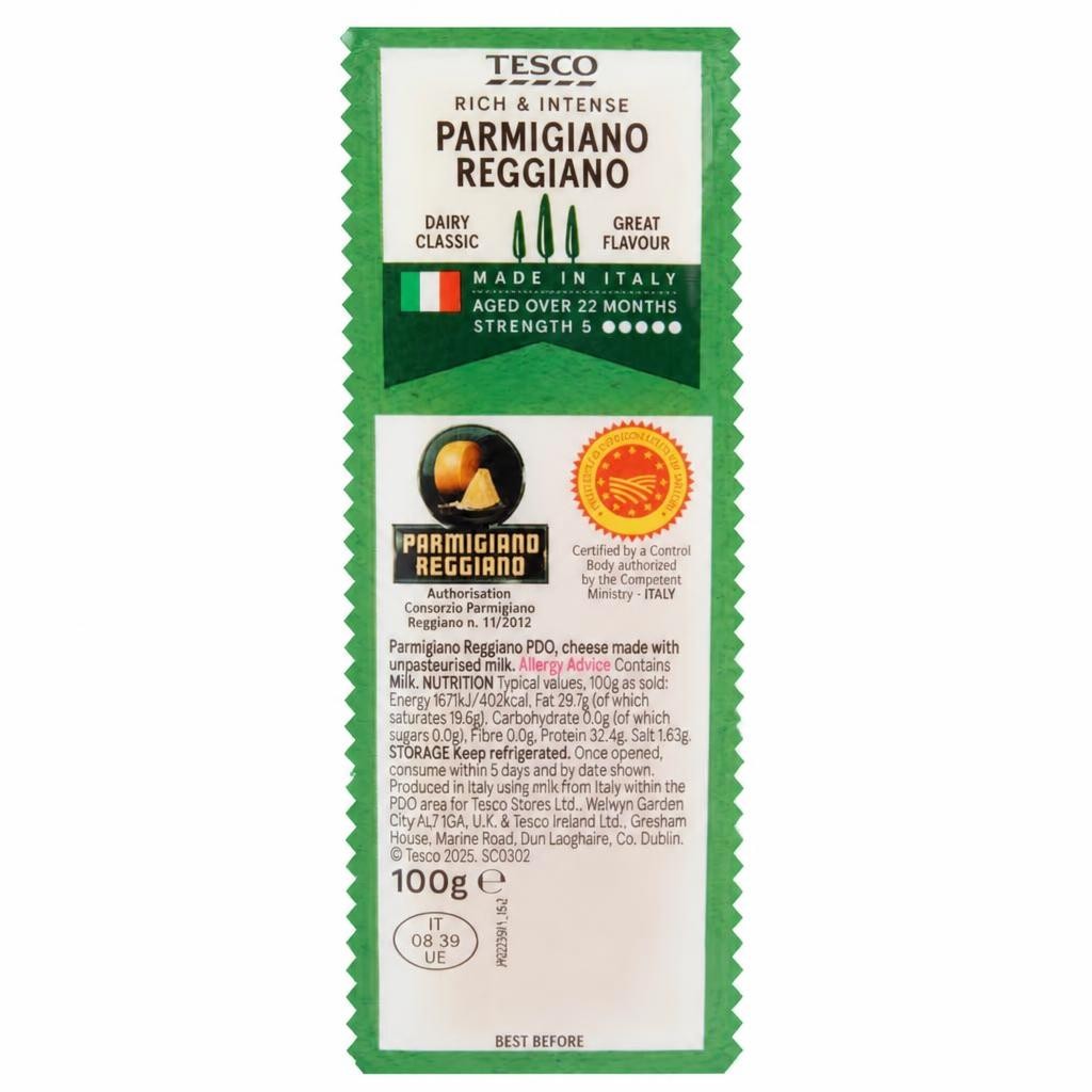 Tesco Parmigiano Reggiano 100G