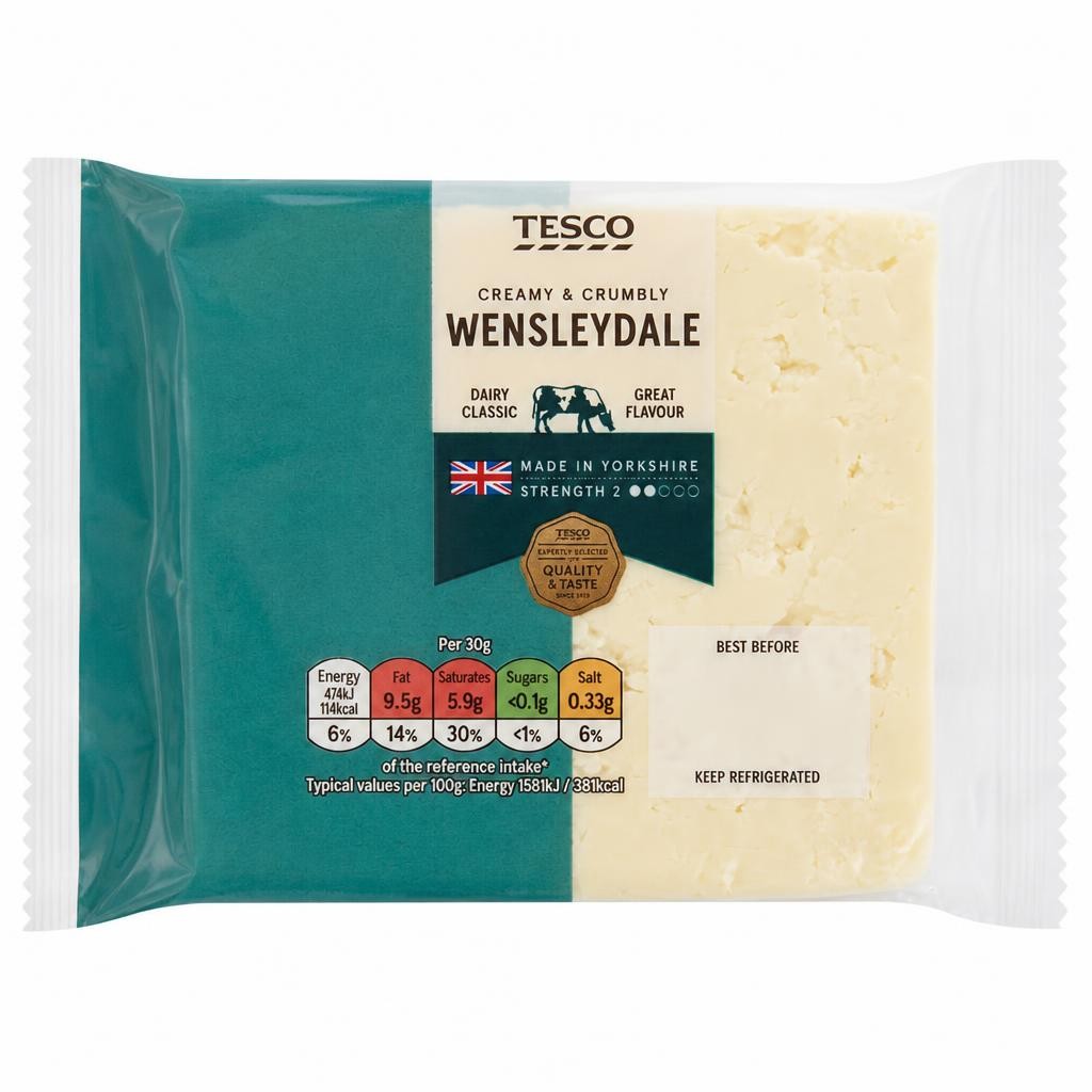 Tesco Wensleydale Cheese 220G