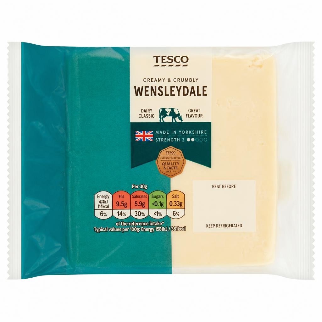 Tesco Wensleydale Cheese 220G