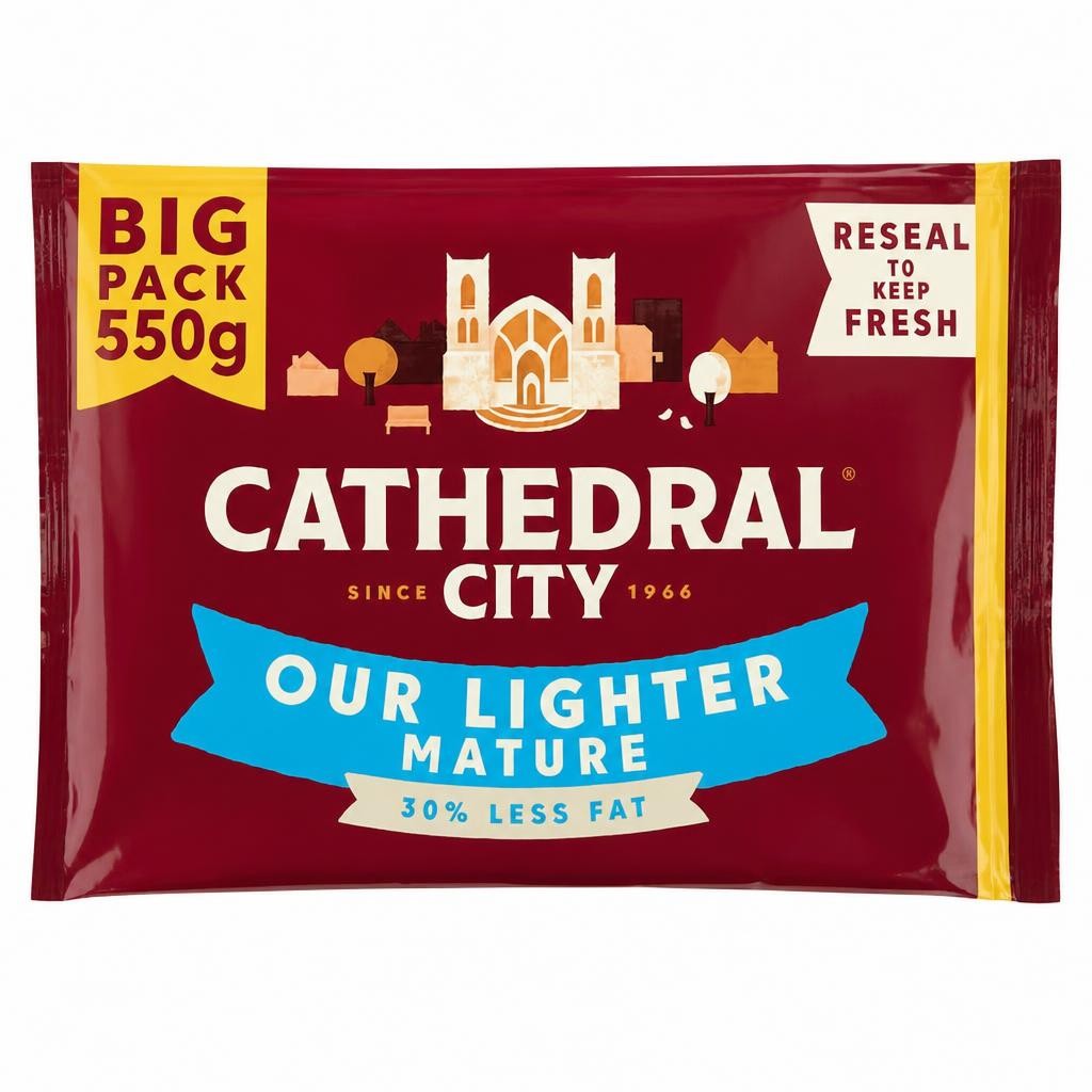 Cathedral City Mature Lighter Cheddar Cheese 550G