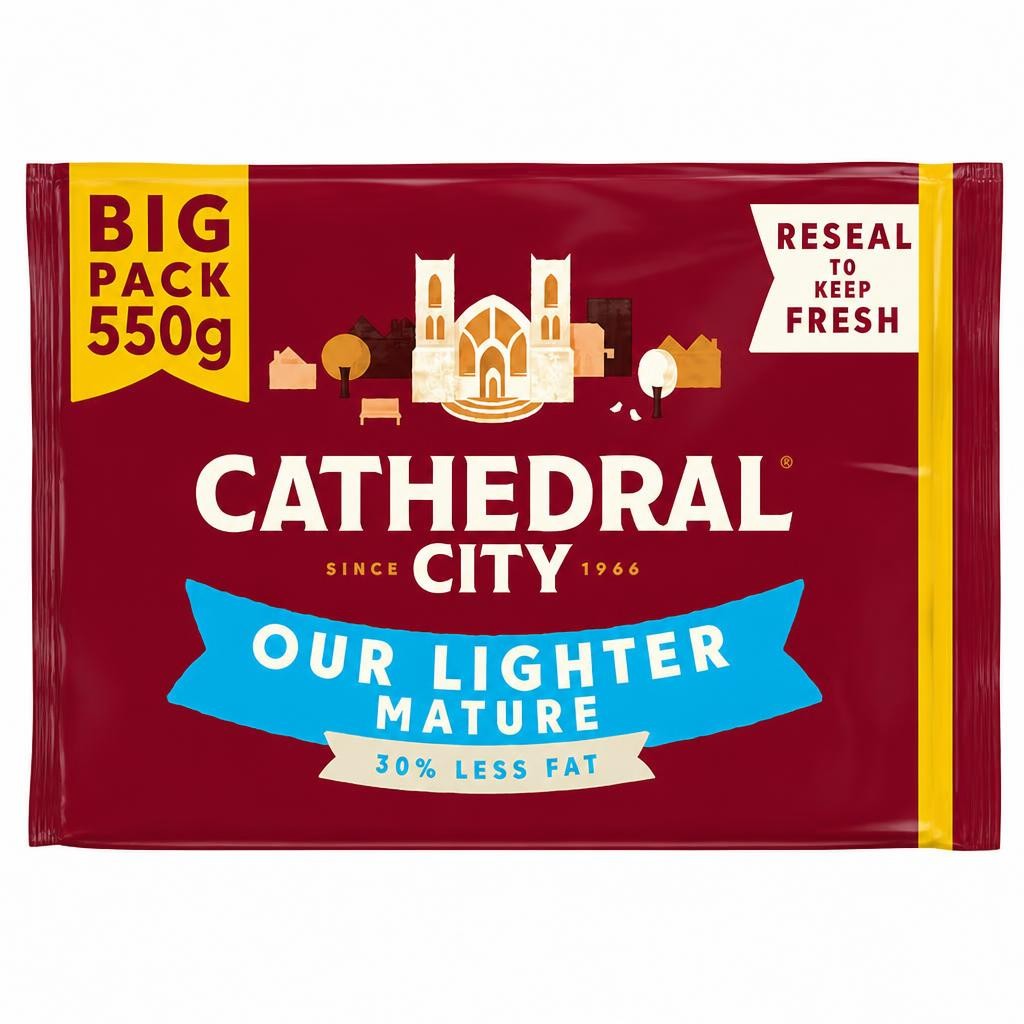 Cathedral City Mature Lighter Cheddar Cheese 550G