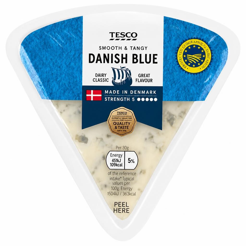Tesco Danish Blue Cheese 150 G