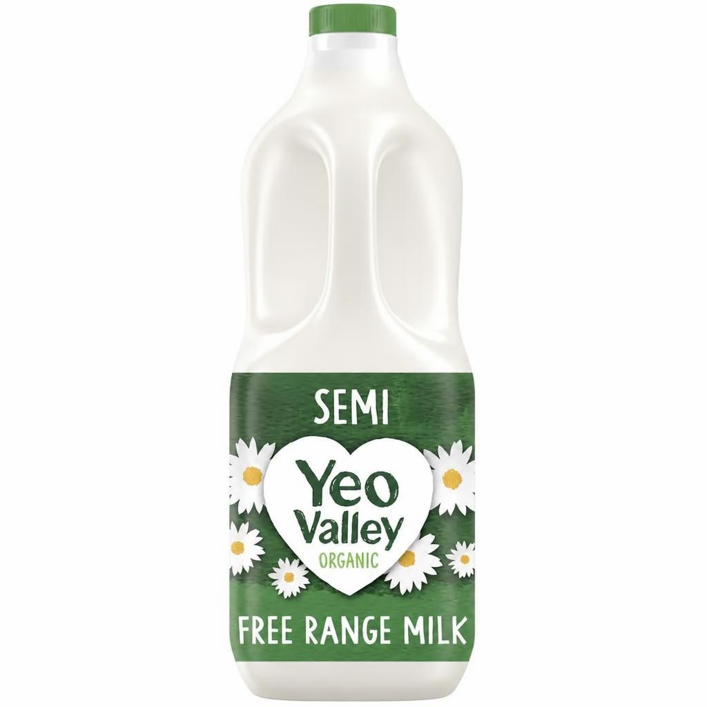 Yeo Valley Organic Semi-Skimmed Fresh Milk 2L