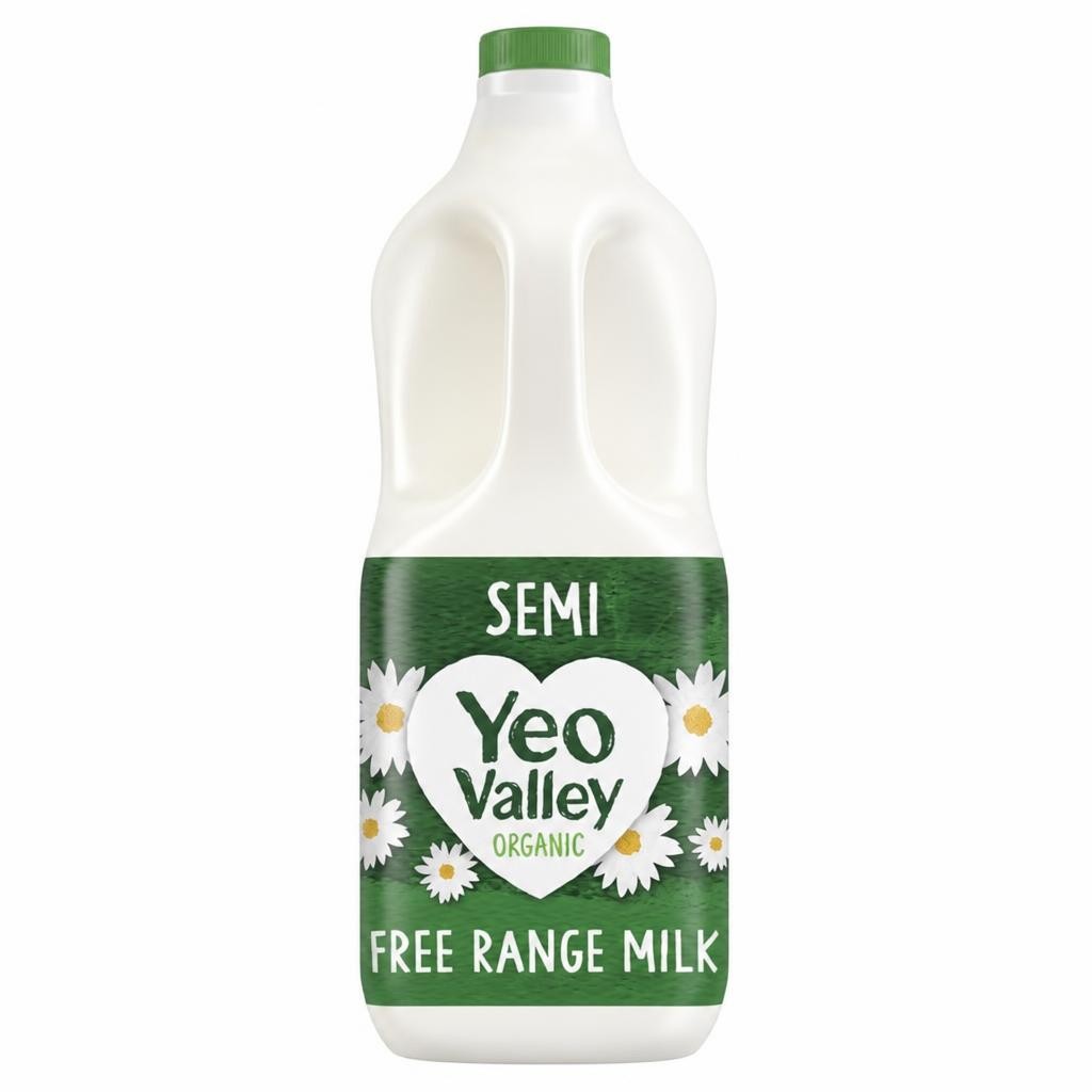 Yeo Valley Organic Semi-Skimmed Fresh Milk 2L