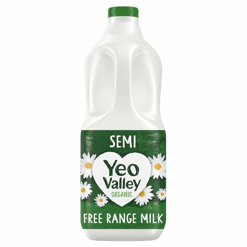 Yeo Valley Organic Semi-Skimmed Fresh Milk 2L