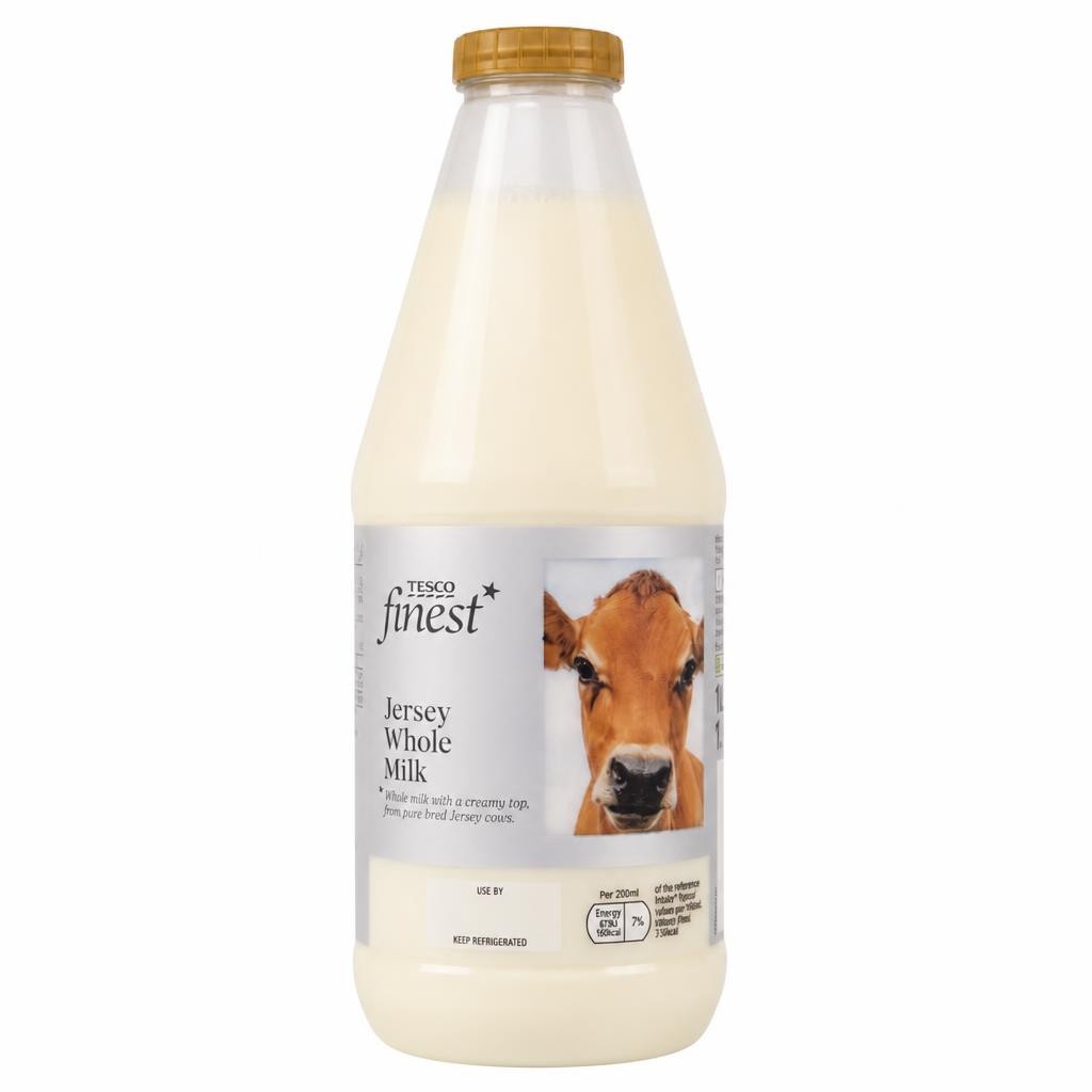 Tesco Finest Jersey Whole Milk 1L