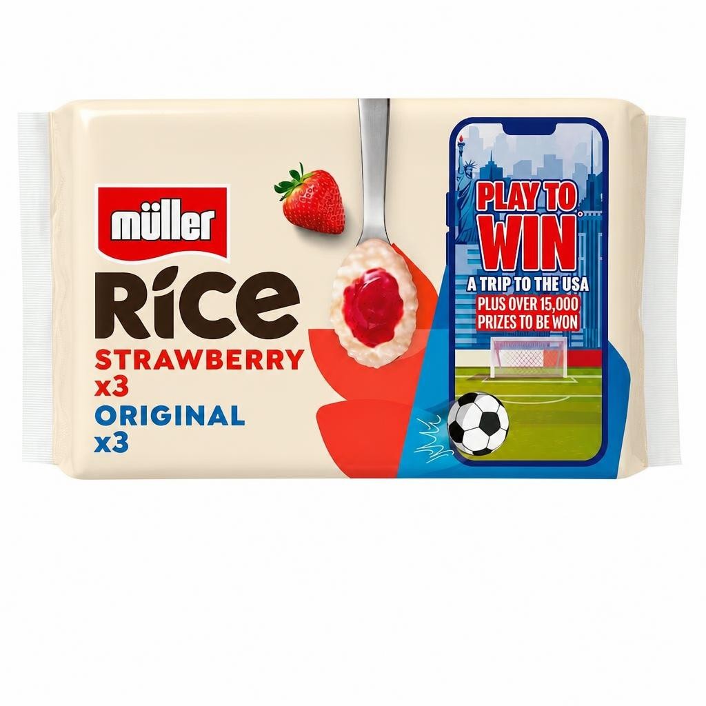 Muller Rice Low Fat Dessert - Original & Strawberry 6 x 170g