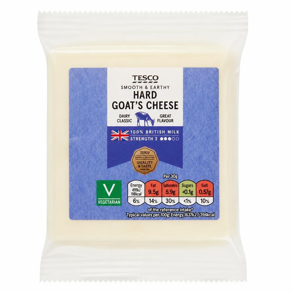 Tesco British Hard Goats Cheese 200G