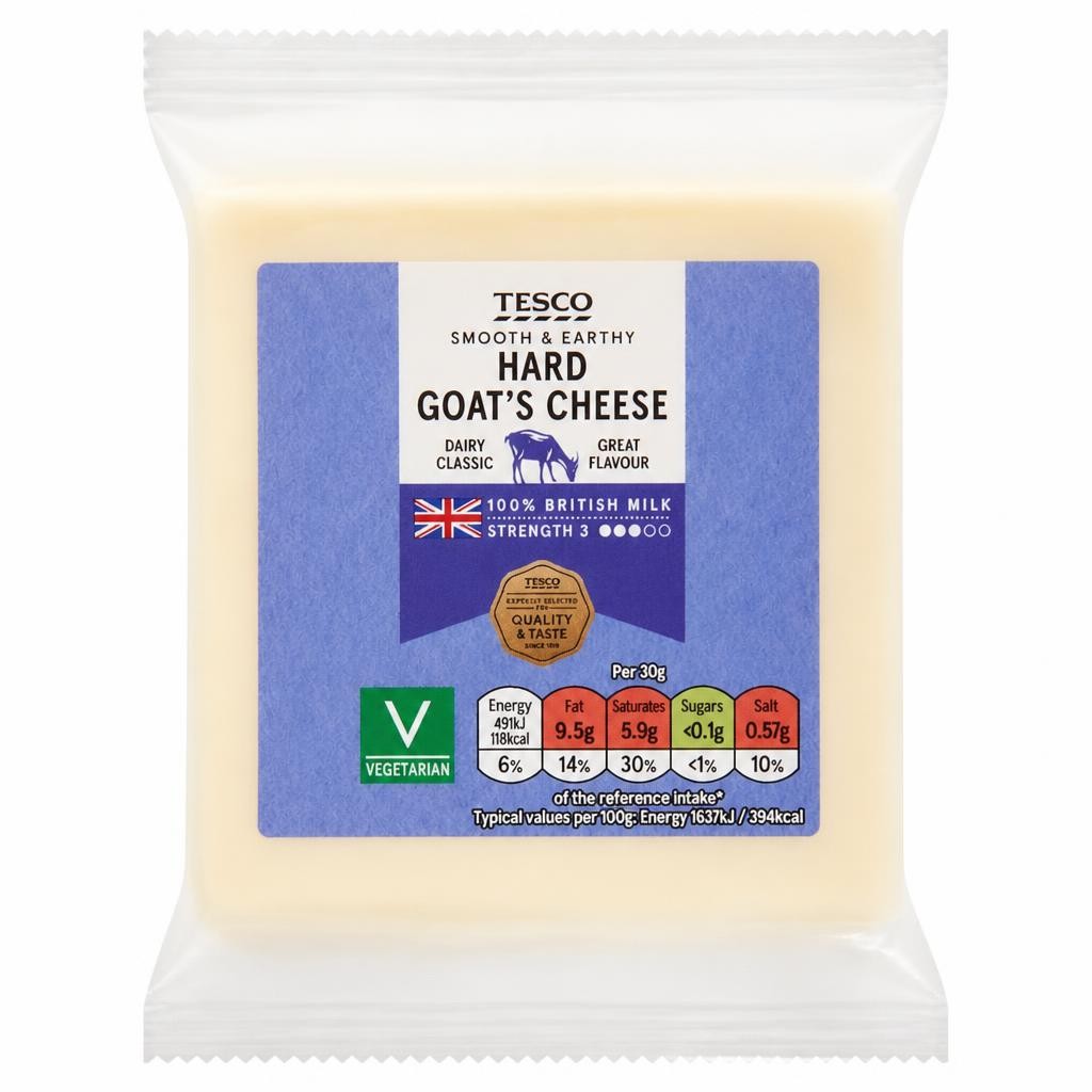 Tesco British Hard Goats Cheese 200G