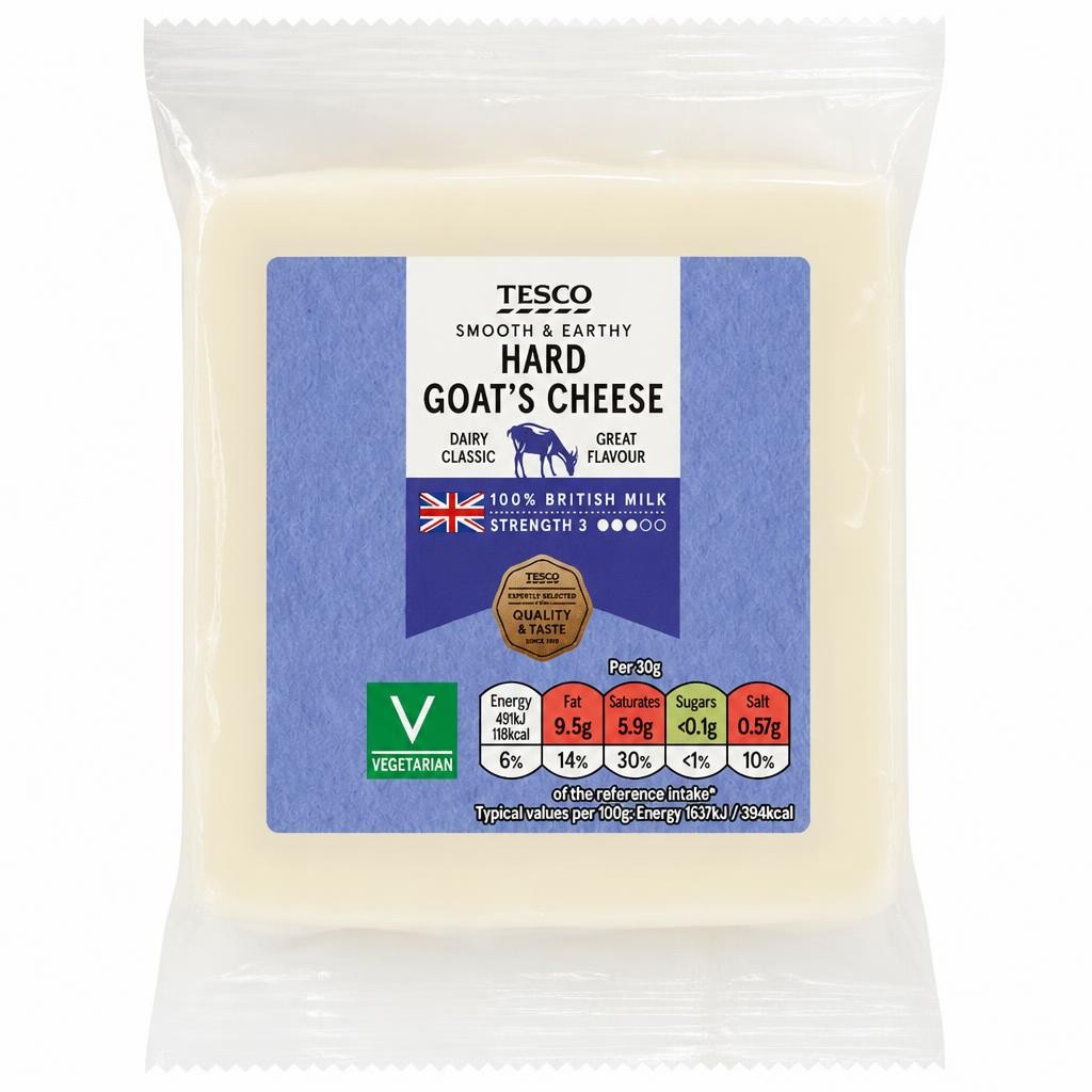 Tesco British Hard Goats Cheese 200G