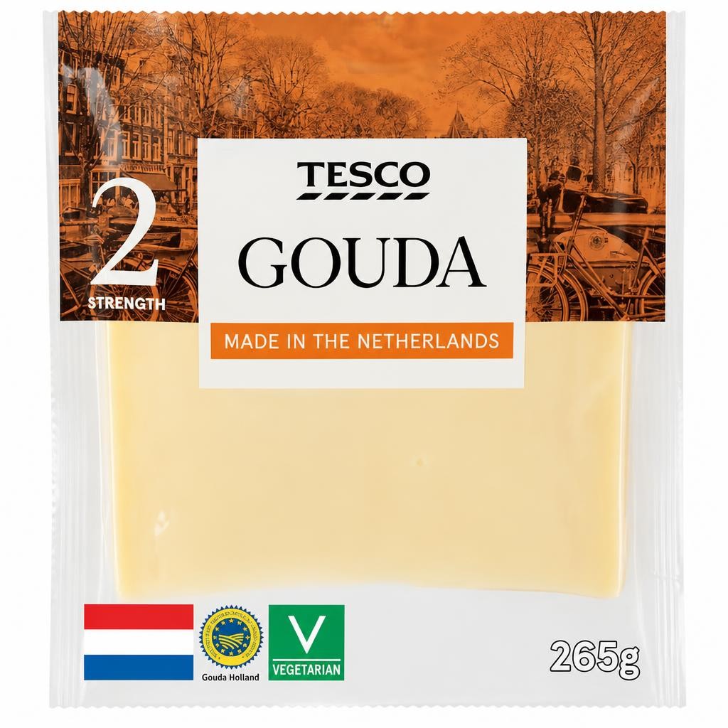 Tesco Dutch Gouda Cheese 265 G