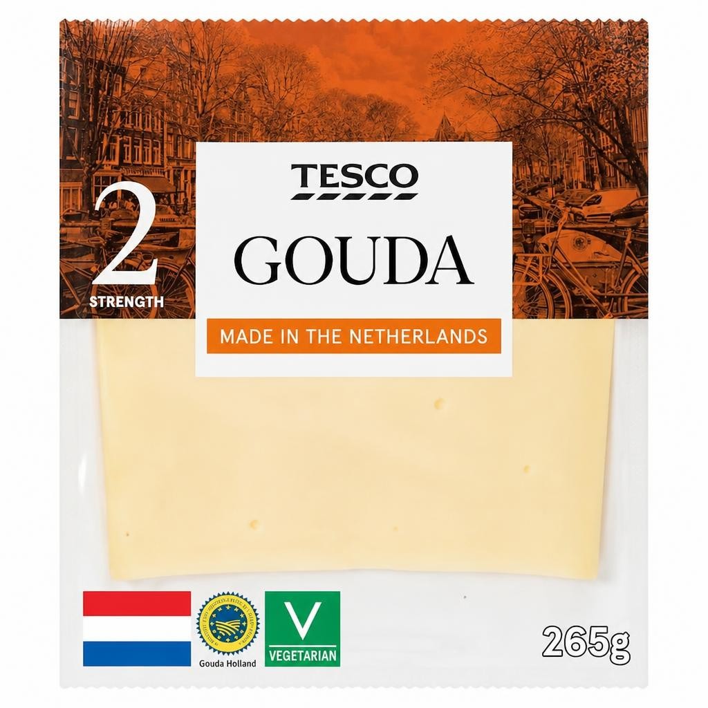 Tesco Dutch Gouda Cheese 265 G