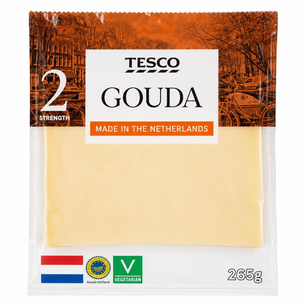 Tesco Dutch Gouda Cheese 265 G