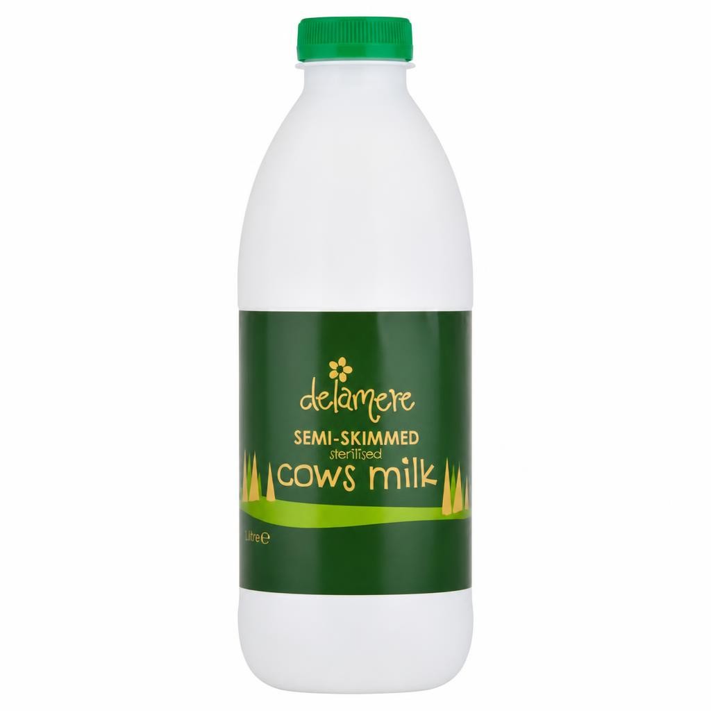 Delamere Dairy Sterilised Semi-Skimmed Milk 1 Litre