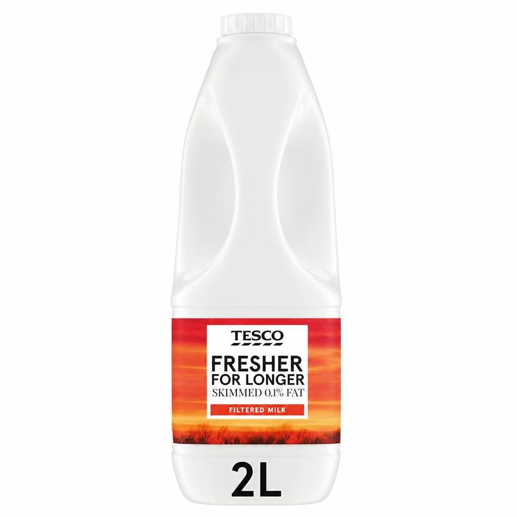 Tesco Filtered Skimmed Milk 2 Litre