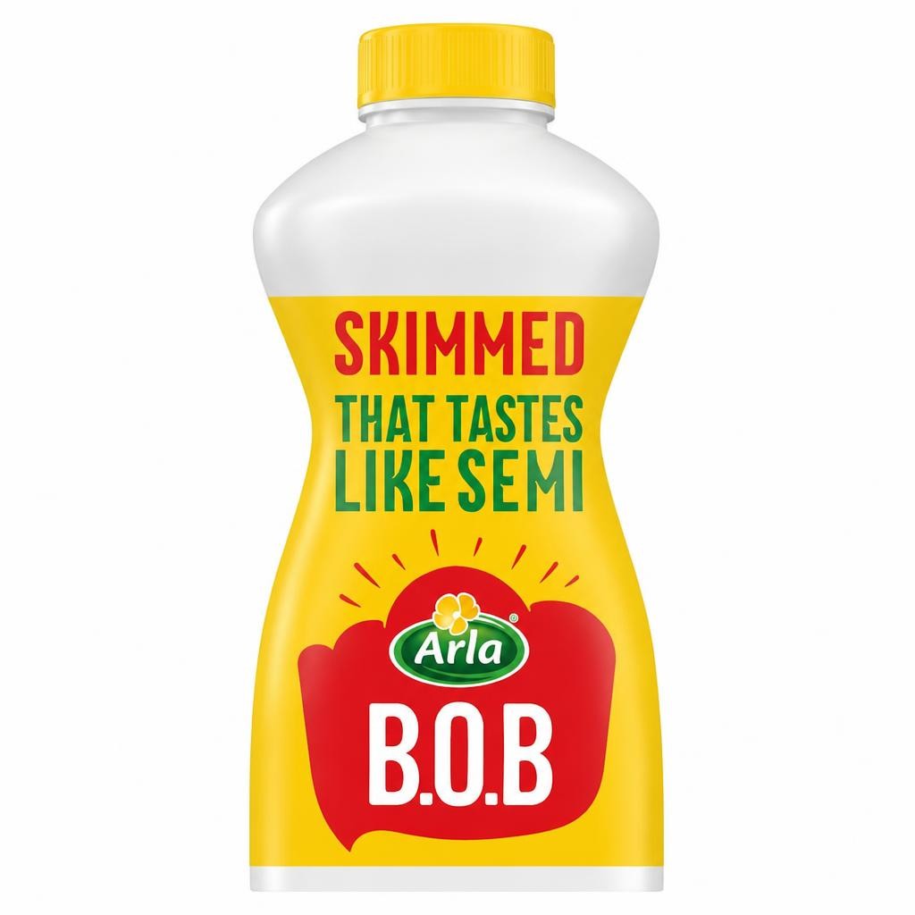 Arla BOB Skimmed Milk 1L Tastes like Semi Skimmed