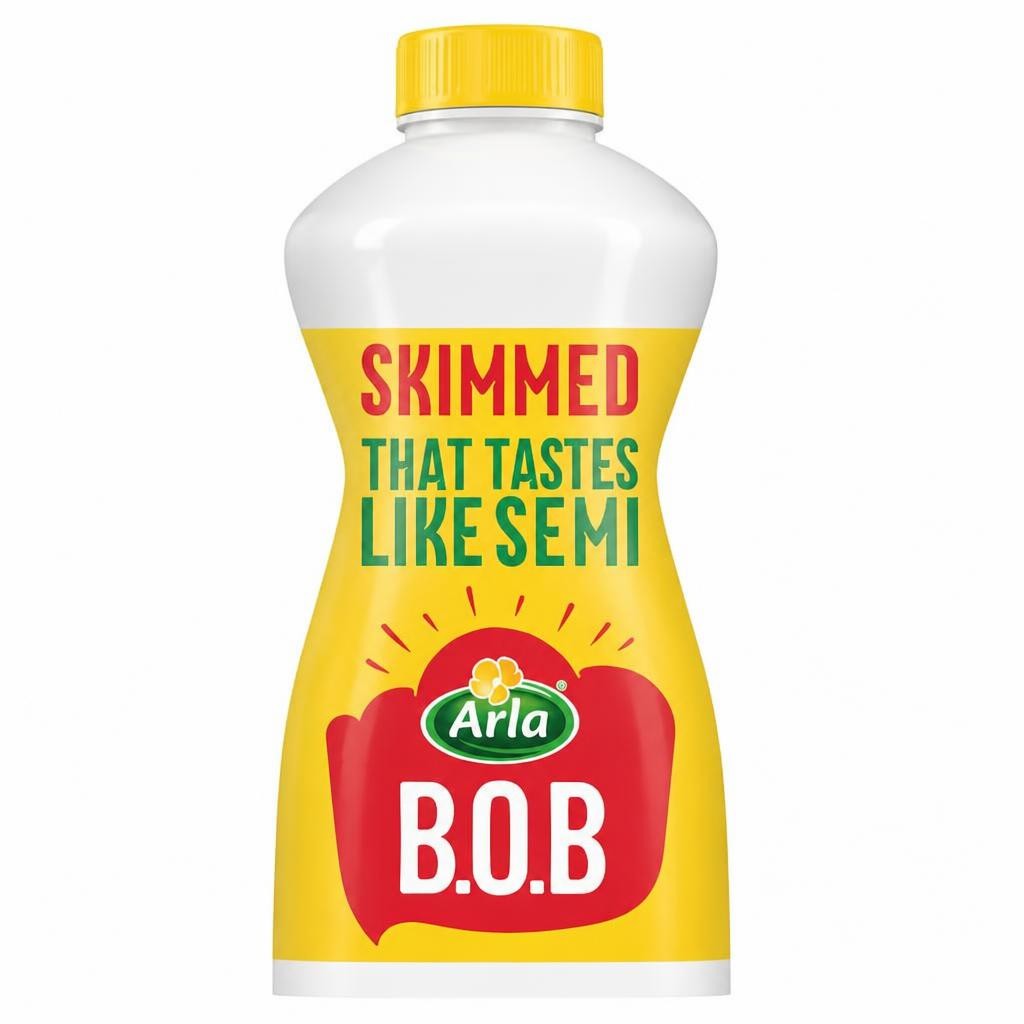 Arla BOB Skimmed Milk 1L Tastes like Semi Skimmed