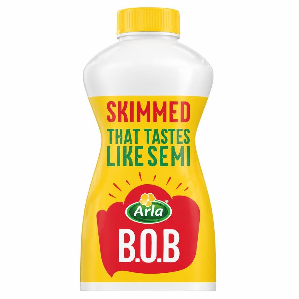 Arla BOB Skimmed Milk 1L Tastes like Semi Skimmed