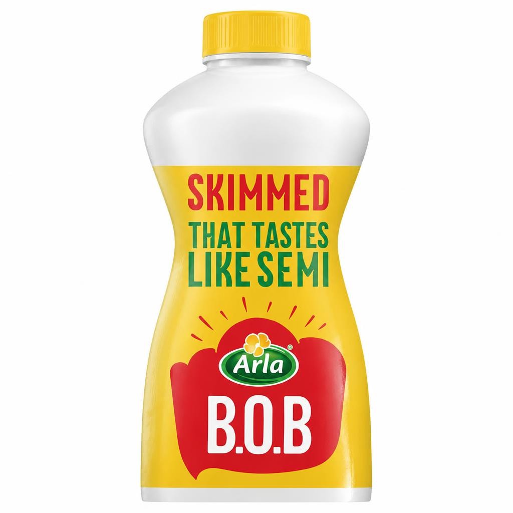 Arla BOB Skimmed Milk 1L Tastes like Semi Skimmed