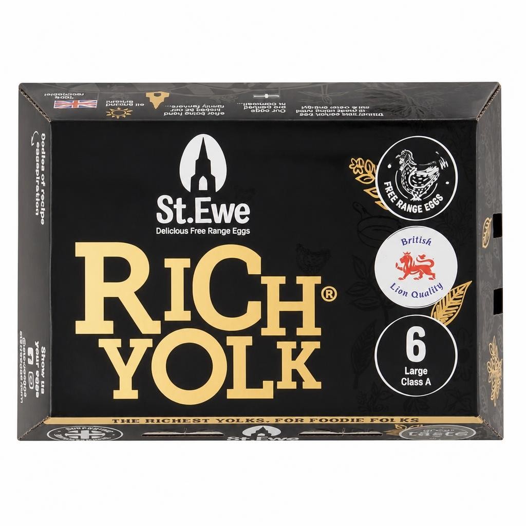 St. Ewe Rich Yolk Large Free-Range Eggs 6 Pack
