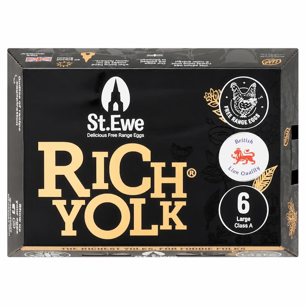 St. Ewe Rich Yolk Large Free-Range Eggs 6 Pack