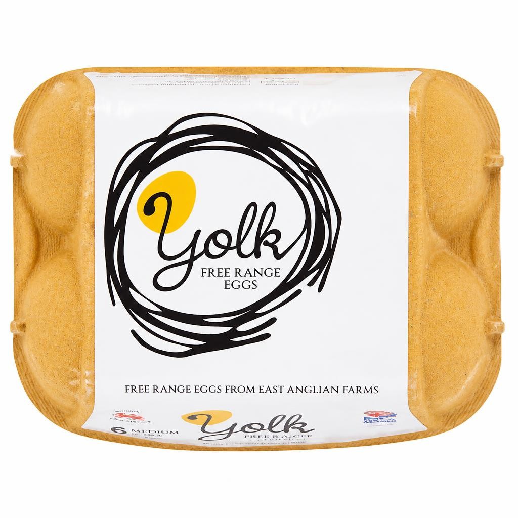 Yolk  Free Range Eggs 6 Medium