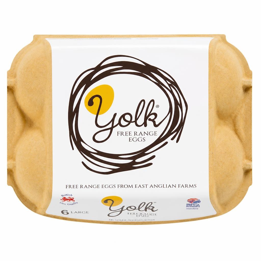 Yolk Free Range Eggs 6 Large