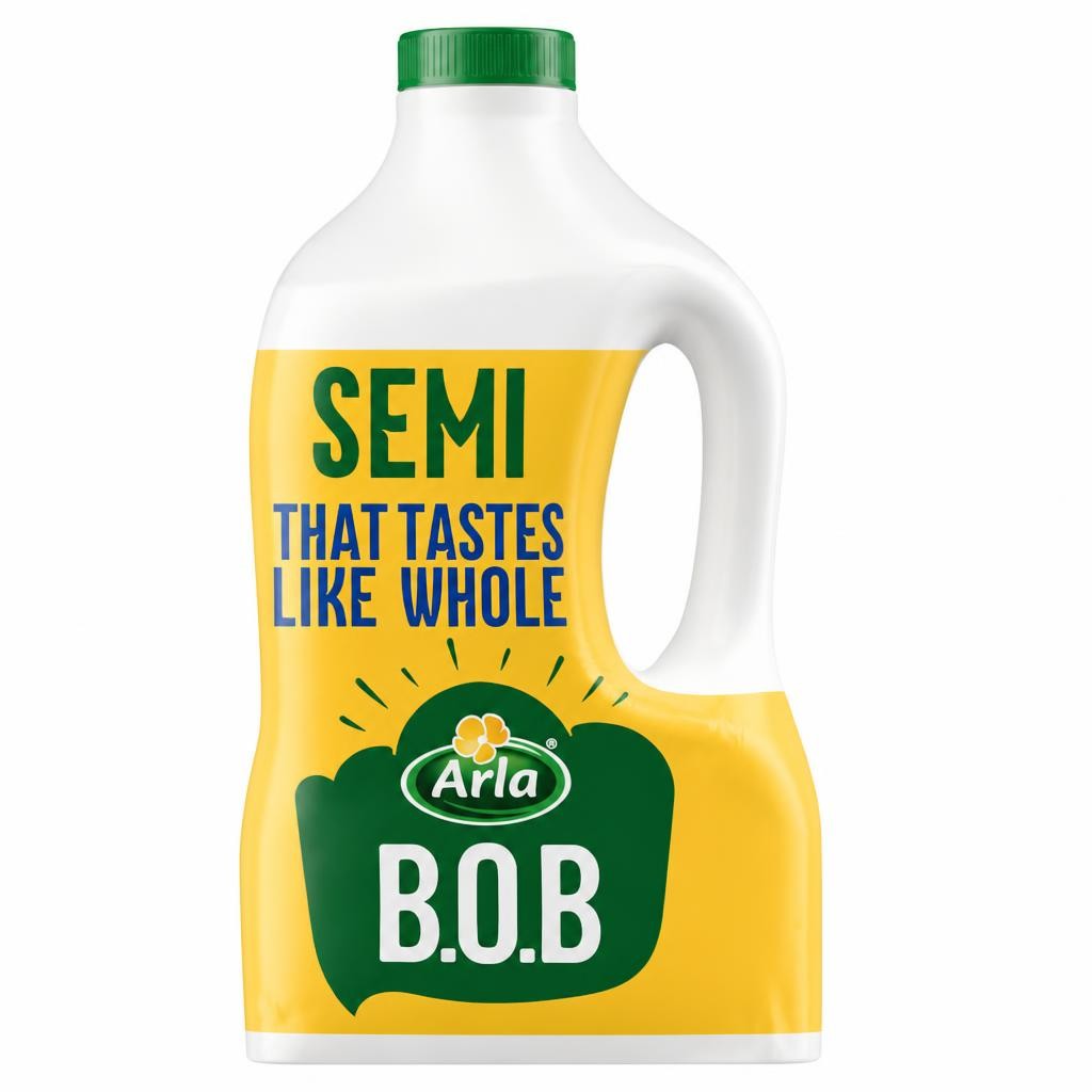 Arla BOB Semi-Skimmed Milk 2L That Tastes Like Whole