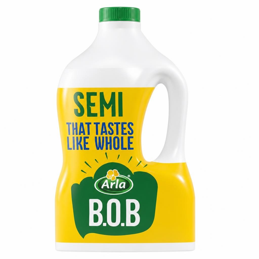 Arla BOB Semi-Skimmed Milk 2L That Tastes Like Whole