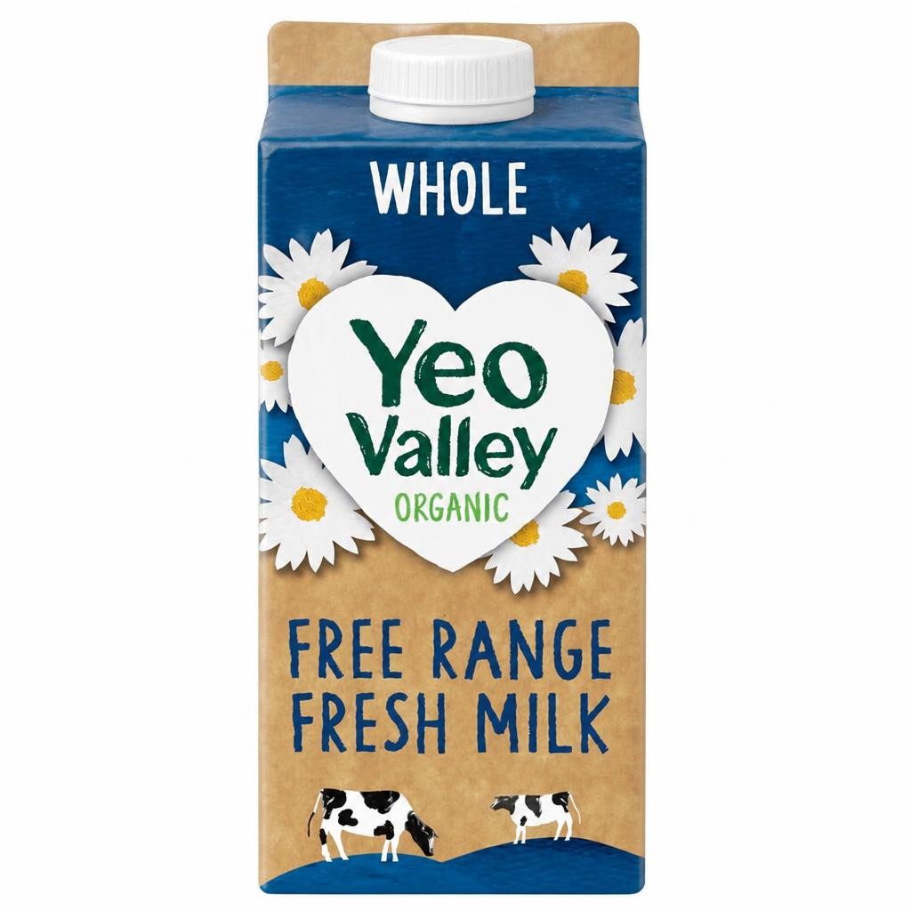 Yeo Valley Organic Free Range Whole Milk 1L