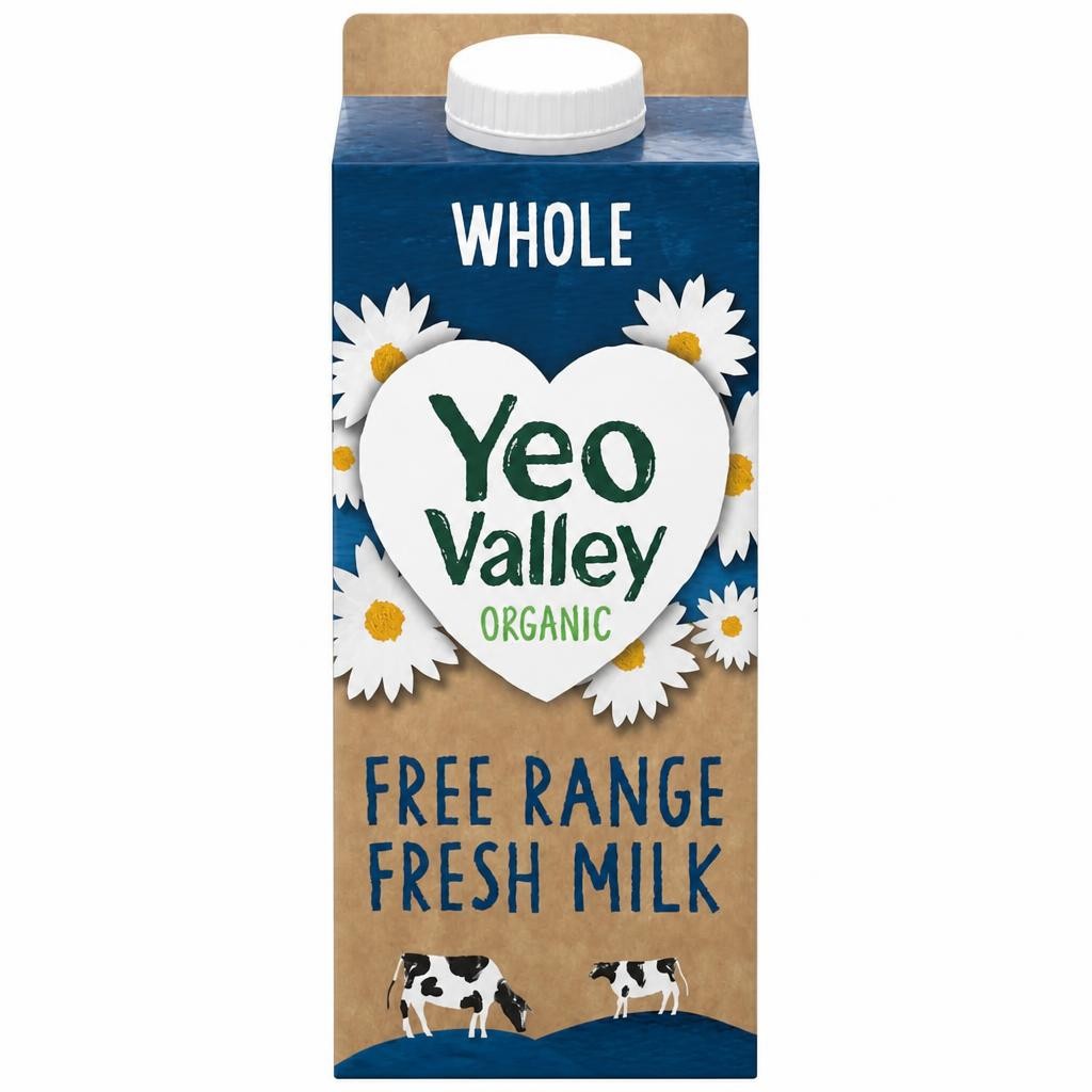 Yeo Valley Organic Free Range Whole Milk 1L