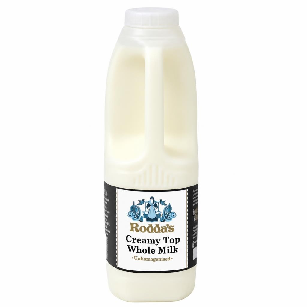 Rodda's Creamy Top Unhomogenised Whole Milk 1L