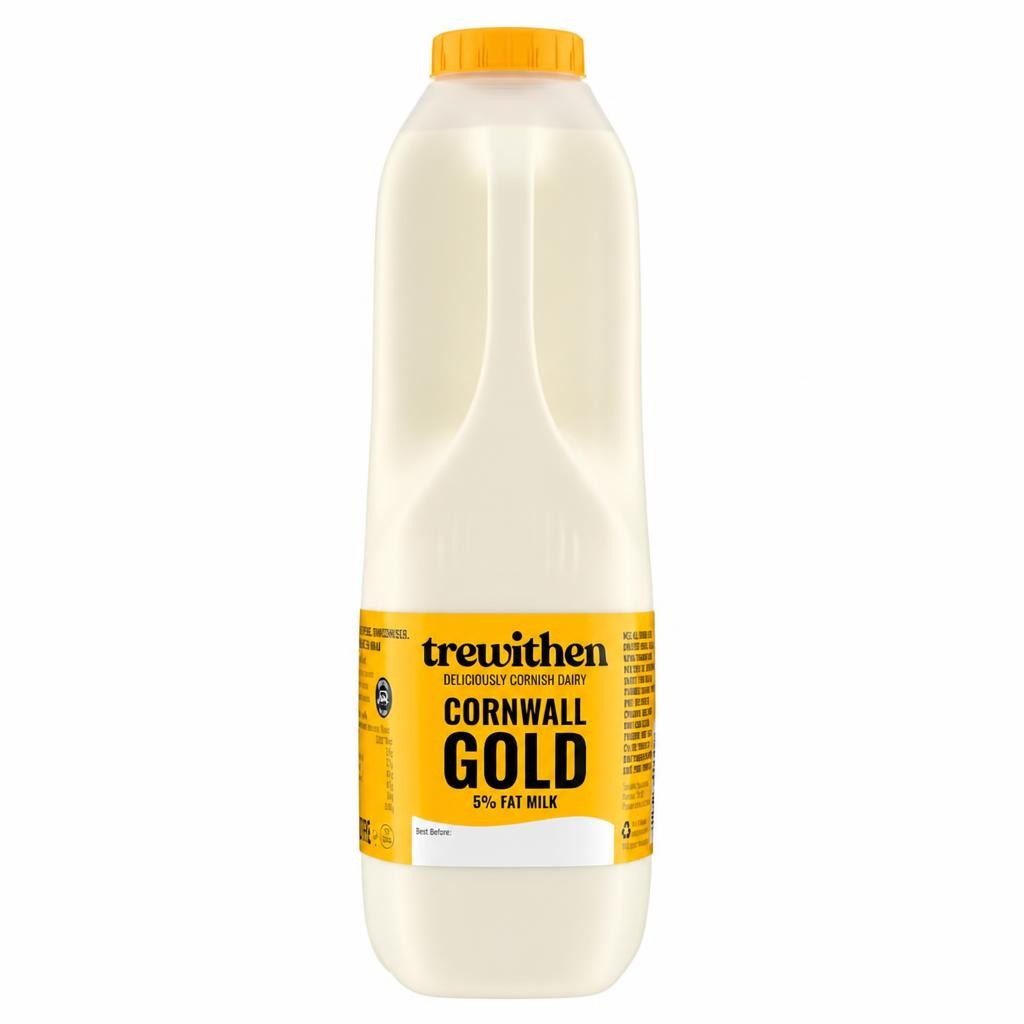 TREWITHEN DAIRY Cornwall Gold 5% Fat Milk 1L