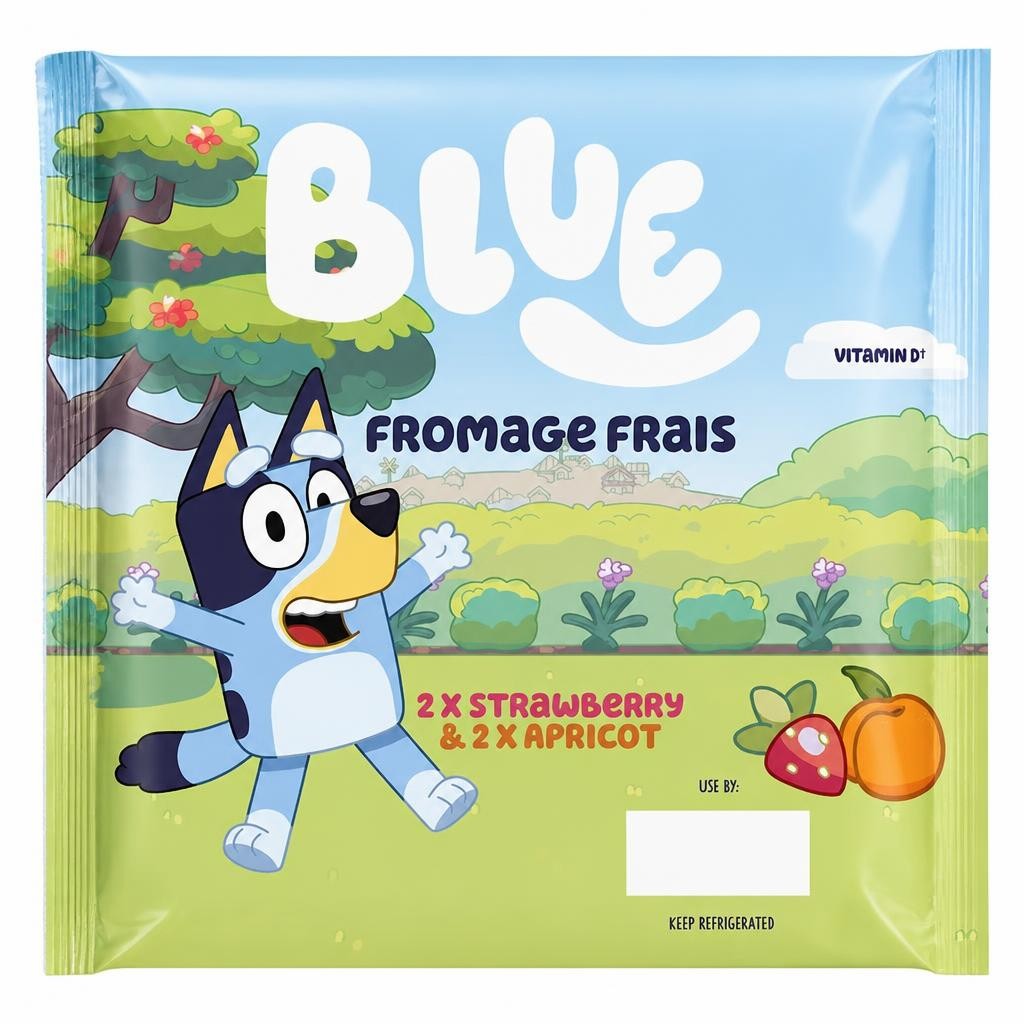 Bluey Fromage Frais Strawberry & Apricot 4x85g