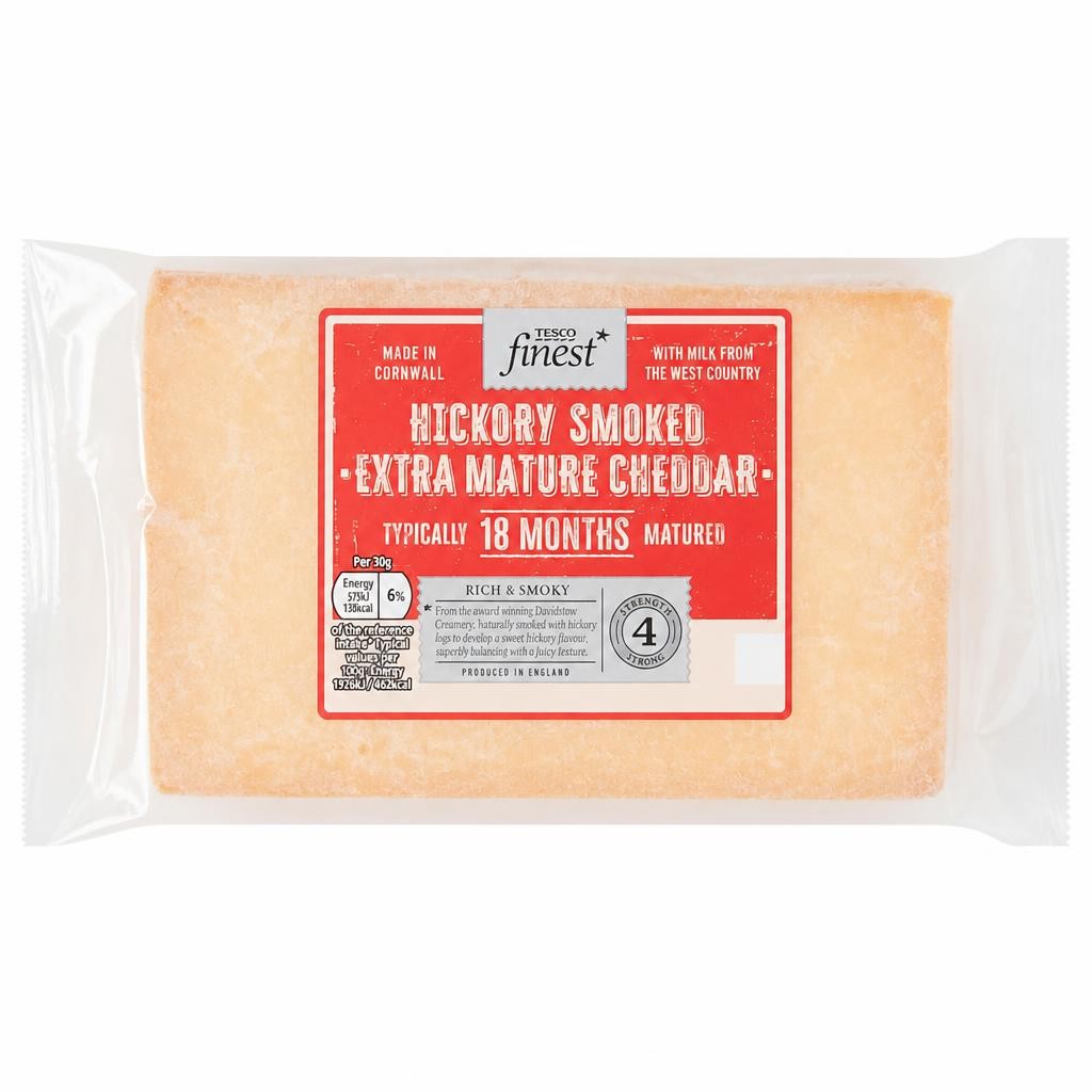 Tesco Finest Hickory Smoked Extra Mature Cheddar Cheese 300g