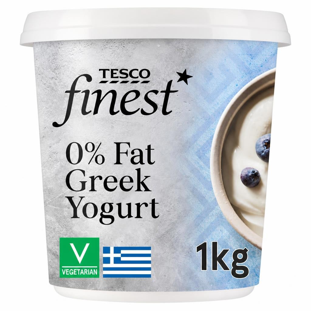 Tesco Finest 0% Fat Greek Yoghurt 1KG