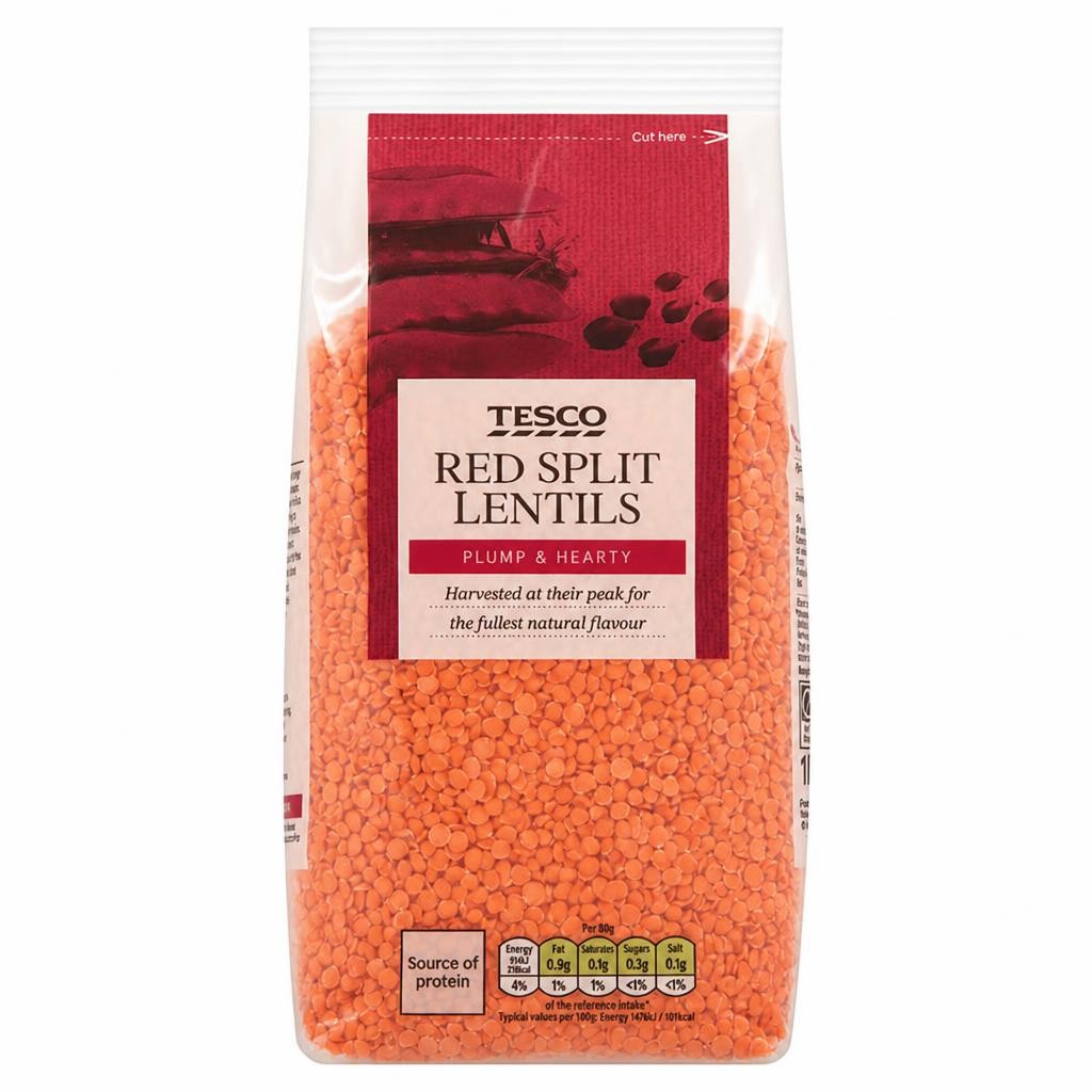 Tesco Red Split Lentils 1Kg