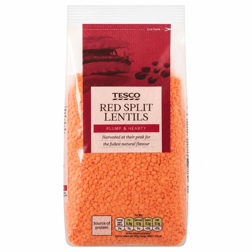 Tesco Red Split Lentils 1Kg