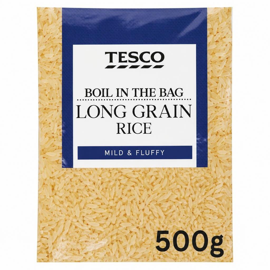 Tesco Boil In The Bag Long Grain Rice 4 X 125G