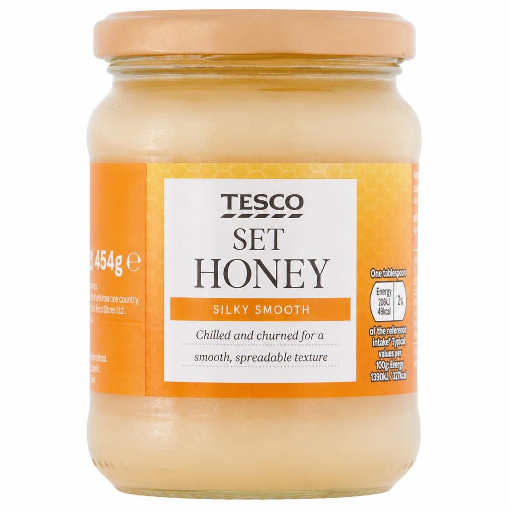 Tesco Set Honey 454G