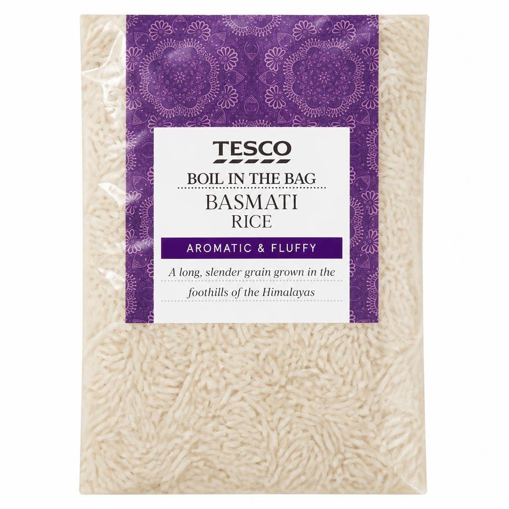 Tesco Boil In The Bag Basmati Rice 4 X 125G