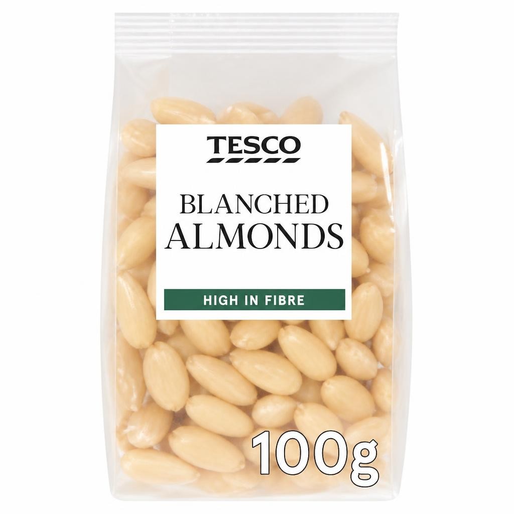 Tesco Whole Blanched Almonds 100G