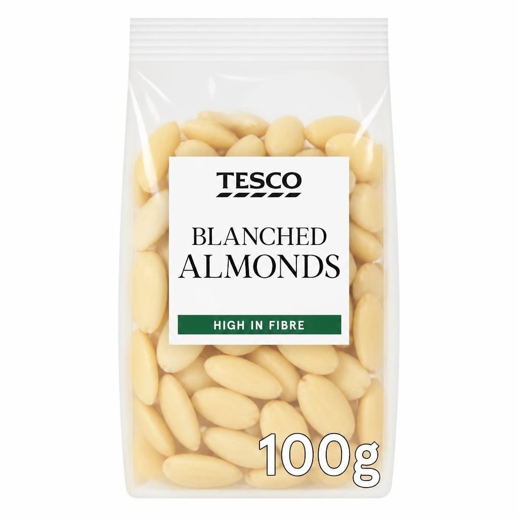 Tesco Whole Blanched Almonds 100G