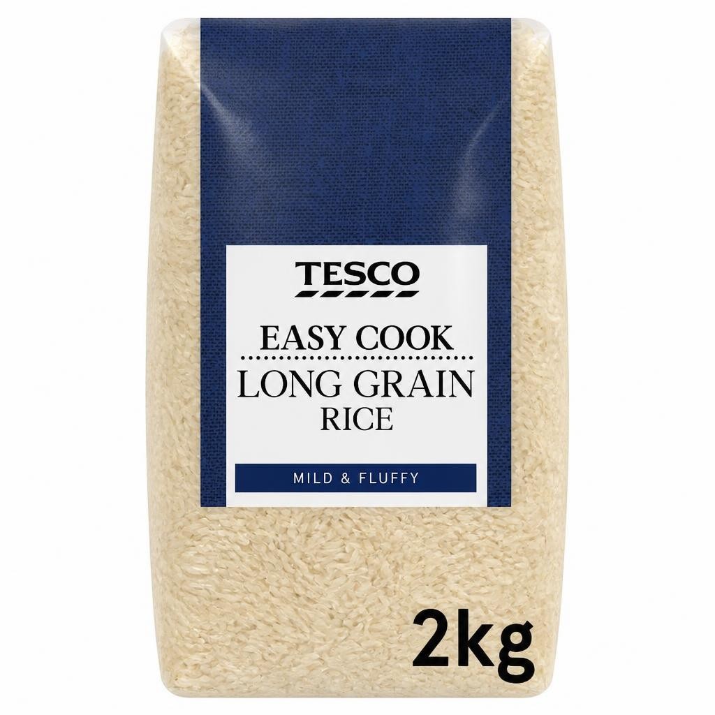 Tesco Easy Cook Long Grain Rice 2Kg