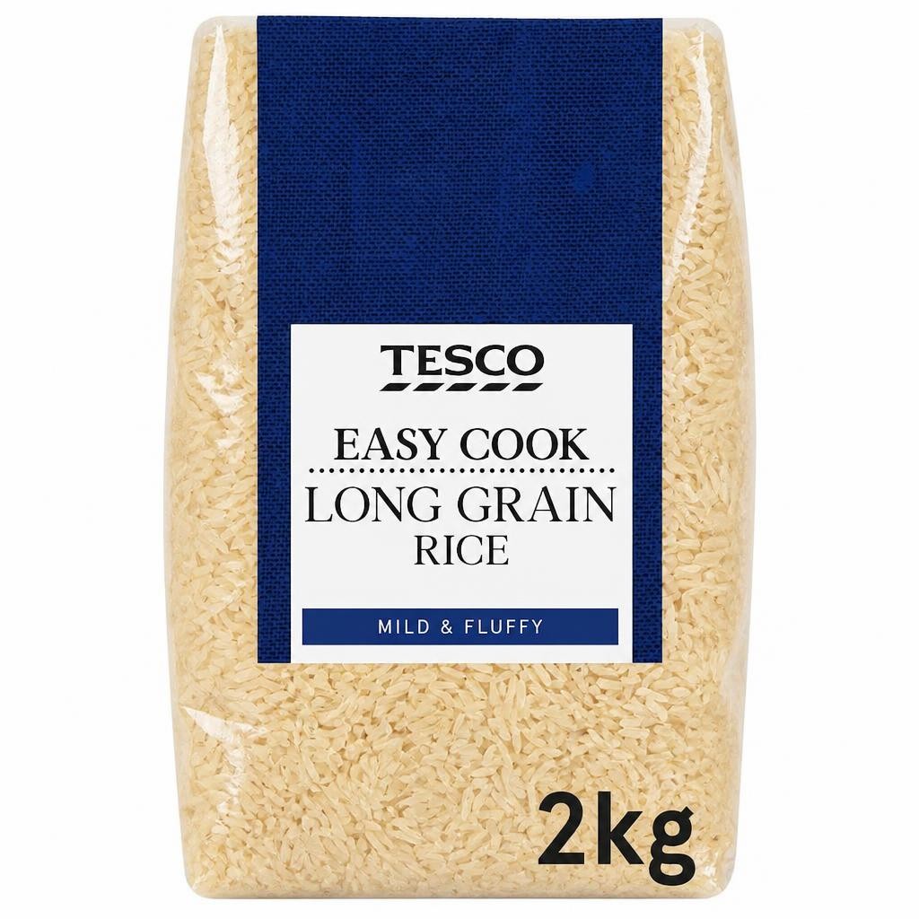 Tesco Easy Cook Long Grain Rice 2Kg