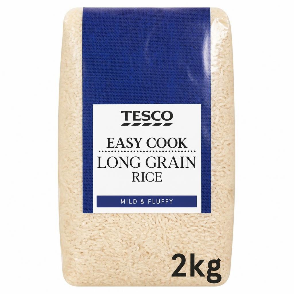 Tesco Easy Cook Long Grain Rice 2Kg